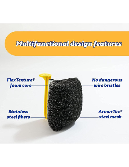 Cepillo de Limpieza BBQ Daddy Scrub Daddy con Cabeza Reemplazable