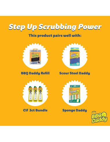 Cepillo de Limpieza BBQ Daddy Scrub Daddy con Cabeza Reemplazable