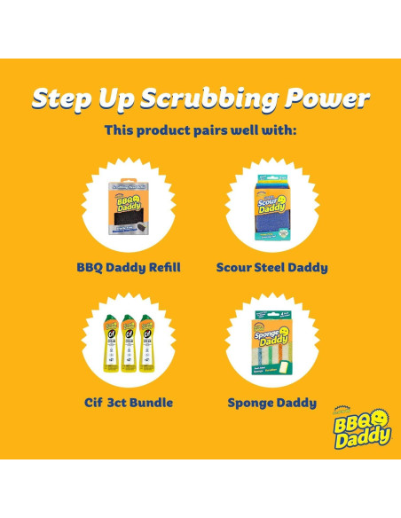 Cepillo de Limpieza BBQ Daddy Scrub Daddy con Cabeza Reemplazable