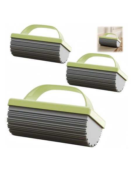 Esponjas de limpieza LUCKYLIGHT 3PCS Verde para zócalos