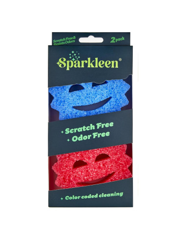 Esponjas de Limpieza Sparkleen - Paquete de 2 Rojas y Azules