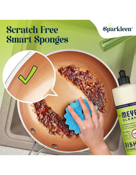 Esponjas de Limpieza Sparkleen - Paquete de 2 Rojas y Azules
