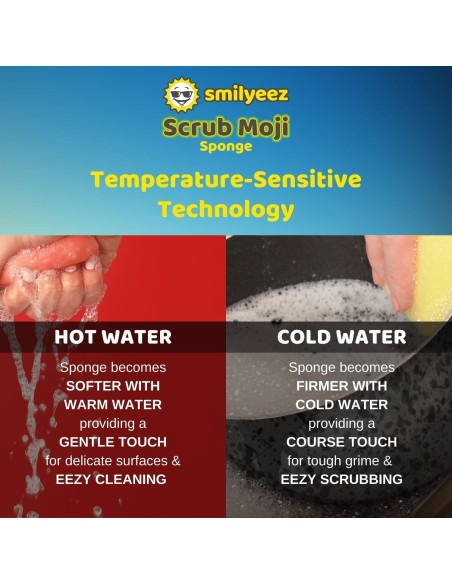 Esponjas de Fregar Moji Smilyeez - Juego de 3 - Púrpura