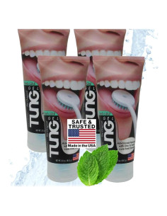 Gel Limpiador de Lengua TUNG Menta Fresca - Paquete de 4