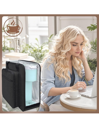 Bolsa de viaje Anitor para cafetera Keurig K-Slim/K-Iced negra