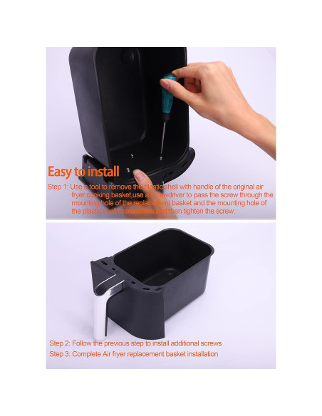 Cesta de Reemplazo Croask para Freidora de Aire Ninja DZ201 DZ100