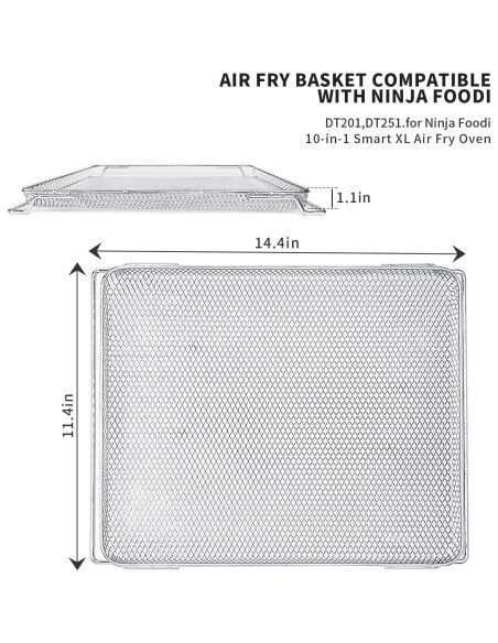 Cesta de Aire Caliente Ninja Foodi DT201 DT251 Acero Inoxidable
