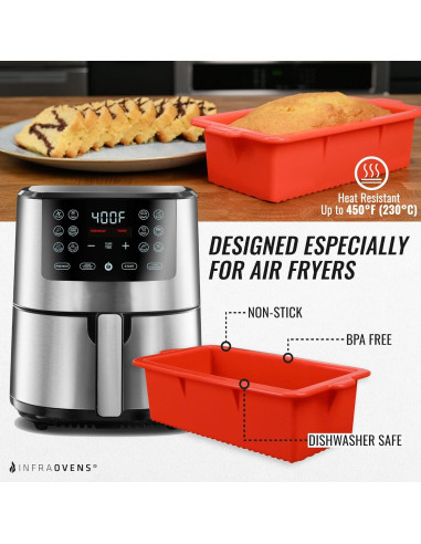 Juego de Moldes de Silicona para Pan Infraovens 20.3 cm