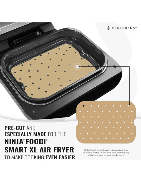 Forros de papel pergamino sin blanquear INFRAOVENS 100 piezas