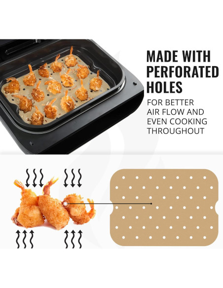 Forros de papel pergamino sin blanquear INFRAOVENS 100 piezas