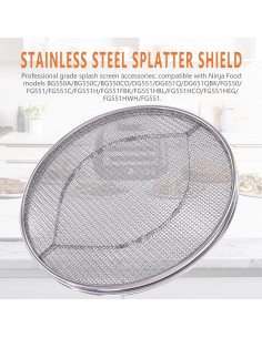 Protector Salpicaduras Acero Inoxidable Ninja Foodi FG551 2 Pcs 2