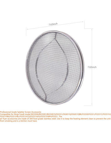 Protector Salpicaduras Acero Inoxidable Ninja Foodi FG551 2 Pcs