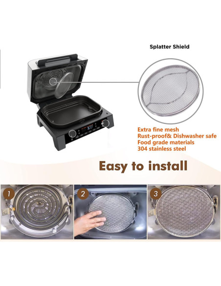 Protector Salpicaduras Acero Inoxidable Ninja Foodi FG551 2 Pcs