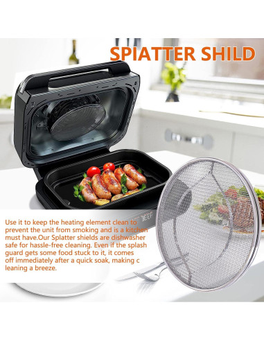 Protector Salpicaduras Acero Inoxidable Ninja Foodi FG551 2 Pcs