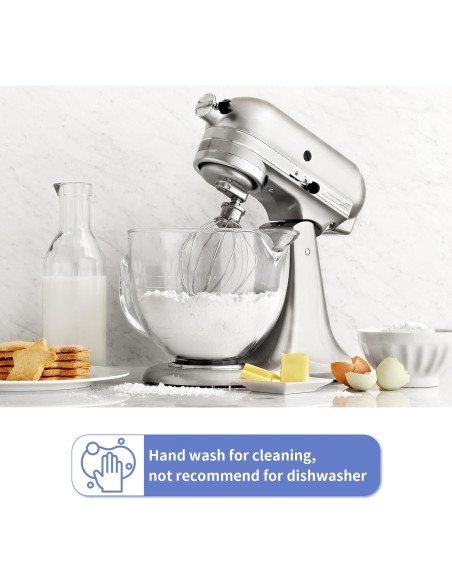 Tazón de Mezcla de Vidrio MOLIGOU 5 Litros Compatible Kitchenaid Tazón de Mezcla de Vidrio MOLIGOU 5 Litros Compatible Kitchenaid