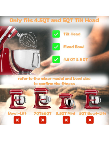 Batidor de Alambre KitchenAid K45WW Acero Inoxidable 4.5/5 QT