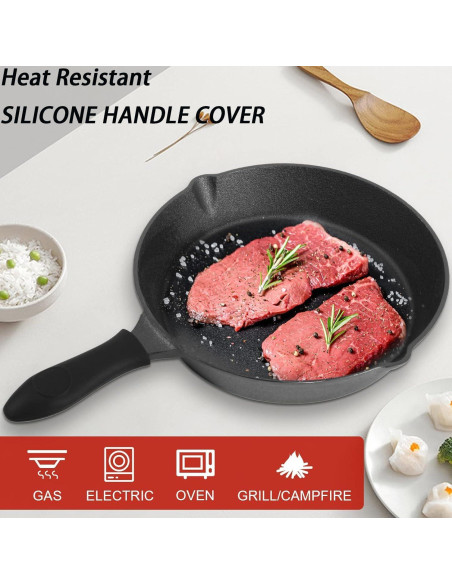 Juego de Sartenes de Hierro Fundido Rincentd - 3 Piezas 15-25 cm