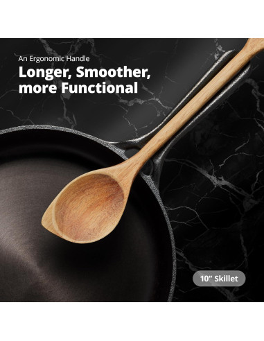 Sartén de Hierro Fundido 10" Greater Goods Pre-Sazonada