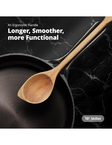 Sartén de Hierro Fundido 10" Greater Goods Pre-Sazonada