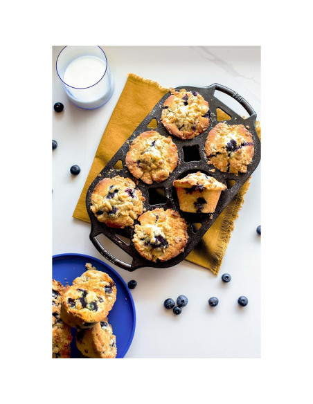 Juego de 2 Moldes para Muffins Lodge de Hierro Fundido