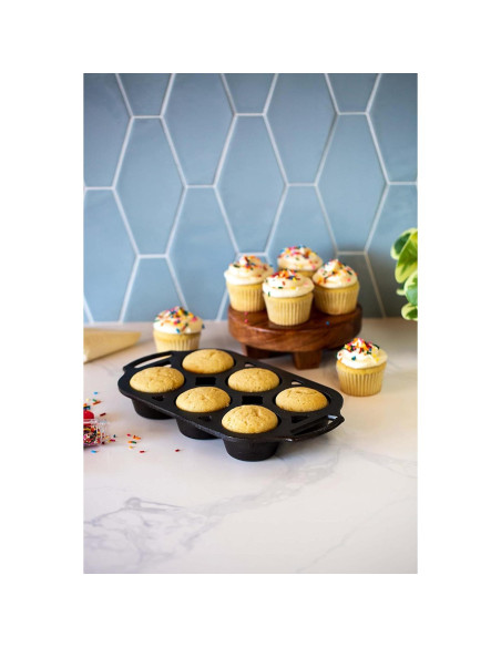 Juego de 2 Moldes para Muffins Lodge de Hierro Fundido