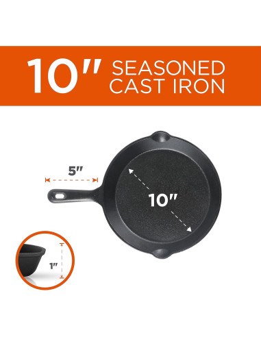 Juego de Sartenes de Hierro Fundido 3 Piezas Commercial CHEF