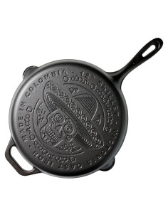 Sartén de Hierro Fundido Victoria 30.48 cm Sazonada Día de Muertos