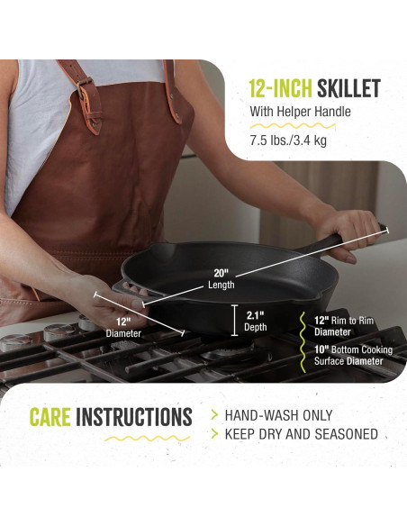 Sartén de Hierro Fundido Victoria 30.48 cm Sazonada Día de Muertos