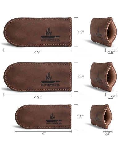 Cubierta de Mango de Sartén de Cuero Cast Leather Co. 3 Piezas