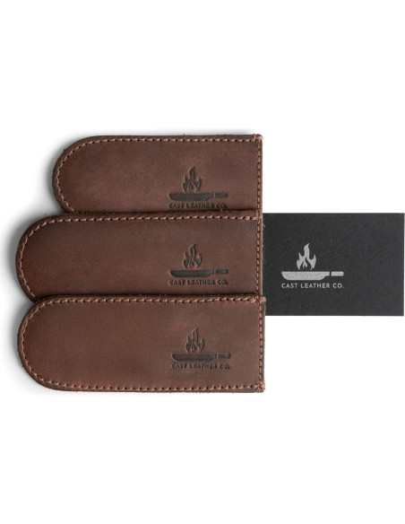 Cubierta de Mango de Sartén de Cuero Cast Leather Co. 3 Piezas