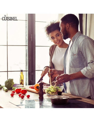 Tapa de Vidrio Cuisinel 15.24 cm A Prueba de Horno con Perilla Negra