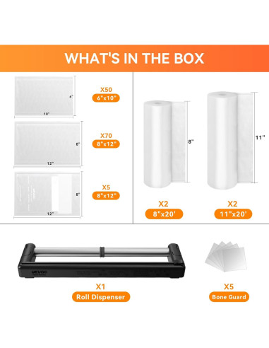 Paquete Familiar de Bolsas de Sellado al Vacío Wevac 50-70 Pcs