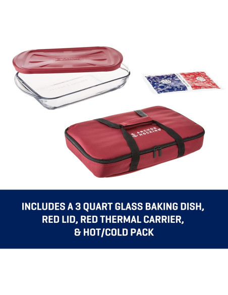 Juego de Platos de Hornear de Vidrio Anchor Hocking 4 Piezas