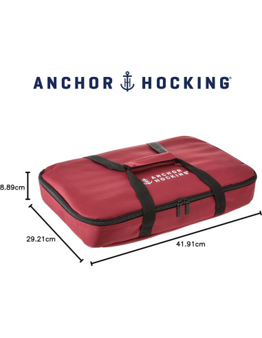 Juego de Platos de Hornear de Vidrio Anchor Hocking 4 Piezas