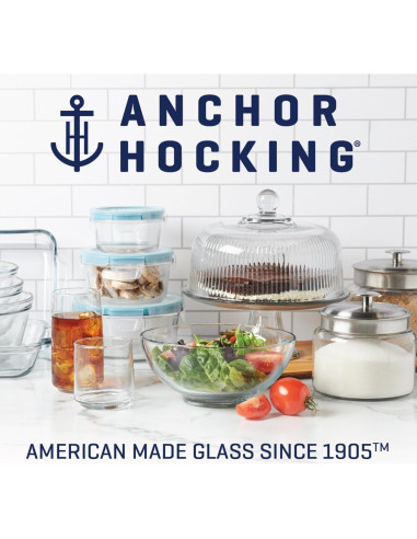 Juego de Platos de Hornear de Vidrio Anchor Hocking 4 Piezas