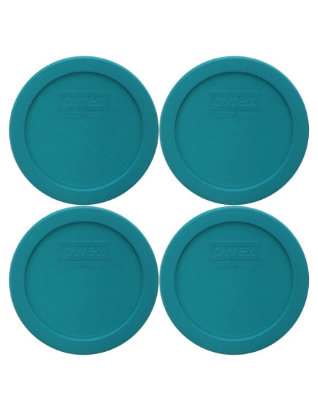 Tapas de Plástico Turquesa Pyrex 7201-PC 4 Tazas - Paquete de 4