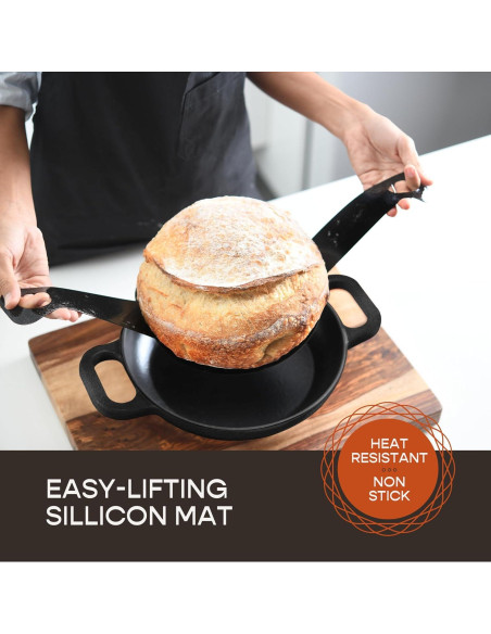 Horno Holandés Krustic 6 Qt Hierro Fundido Enameled Negro