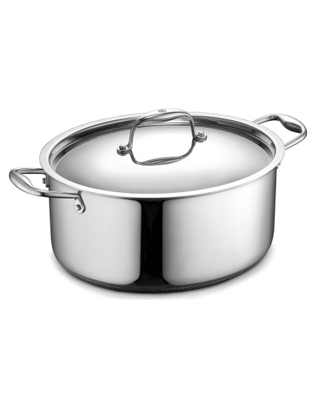 Horno Holandés Ovalado HexClad 6.5L Antiadherente Acero Inoxidable