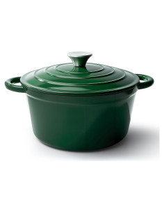 Olla de Hierro Fundido Fijinhom 6 Cuartos Verde Antiadherente