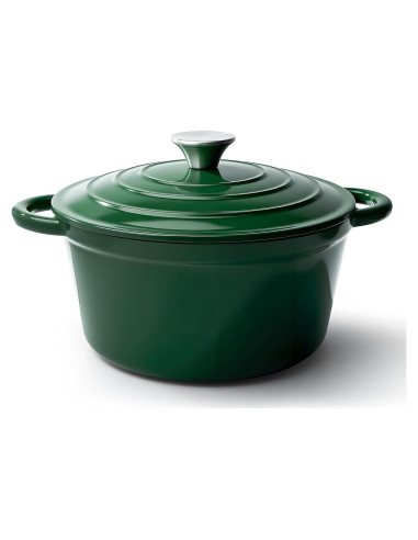 Olla de Hierro Fundido Fijinhom 6 Cuartos Verde Antiadherente