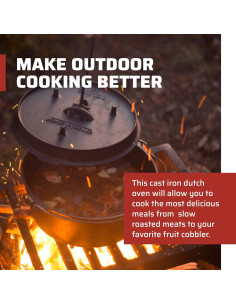 Olla de Hierro Fundido Camp Chef DO-12 Pre Sazonada 3L 2