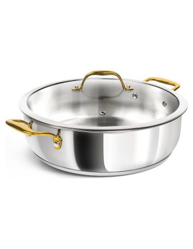 Sartén de Acero Inoxidable MICHELANGELO 30.48 cm 6L con Tapa