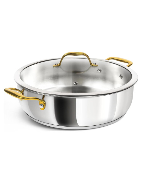 Sartén de Acero Inoxidable MICHELANGELO 30.48 cm 6L con Tapa