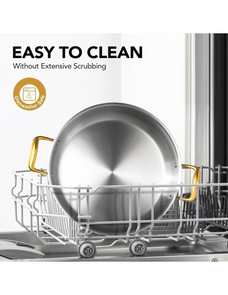 Sartén de Acero Inoxidable MICHELANGELO 30.48 cm 6L con Tapa