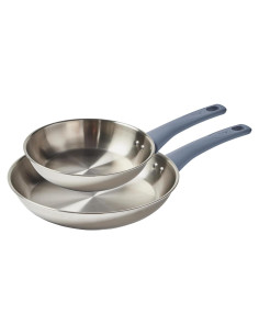 Juego de Sartenes de Acero Inoxidable T-fal Essentials 2 Pzs