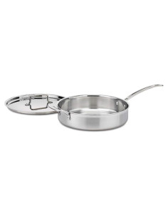 Sartén Cuisinart MultiClad Pro 5.5L con Tapa y Ayudante