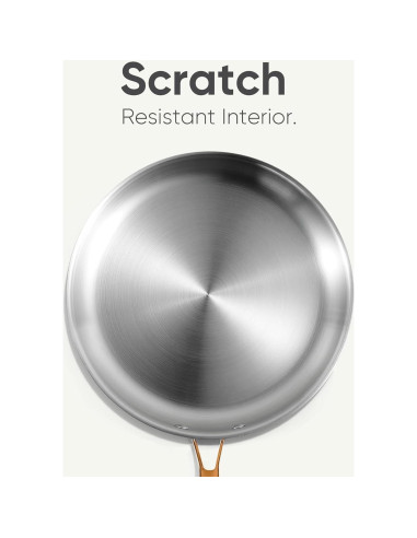 Sartén de Acero Inoxidable CAROTE 25.4 cm Apta para Horno