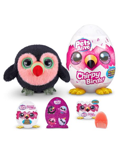 Pájaro Chirpy ZURU Tucán Electrónico que Habla con Huevo Sorpresa Pájaro Chirpy ZURU Tucán Electrónico que Habla con Huevo Sorpresa