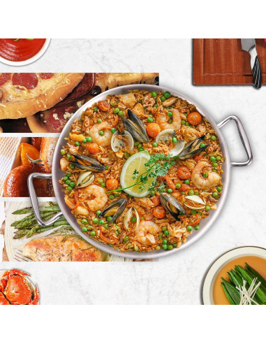 Sartén de Acero Inoxidable 33 cm LOLYKITCH, Apta para Horno y Lavavajillas