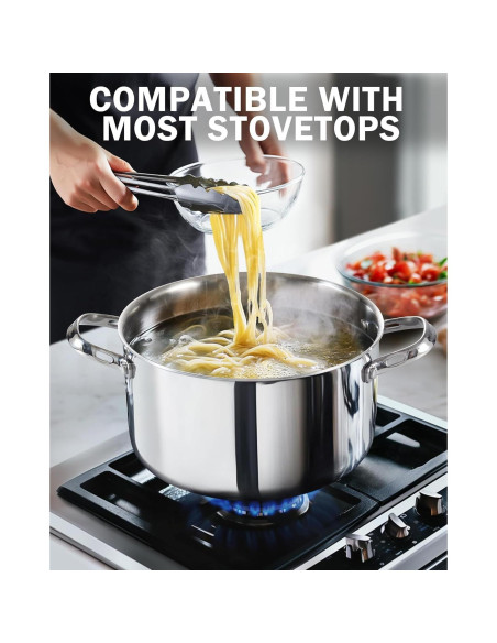 Cacerola de Acero Inoxidable Cooks Standard 6 Cuartos Inducción